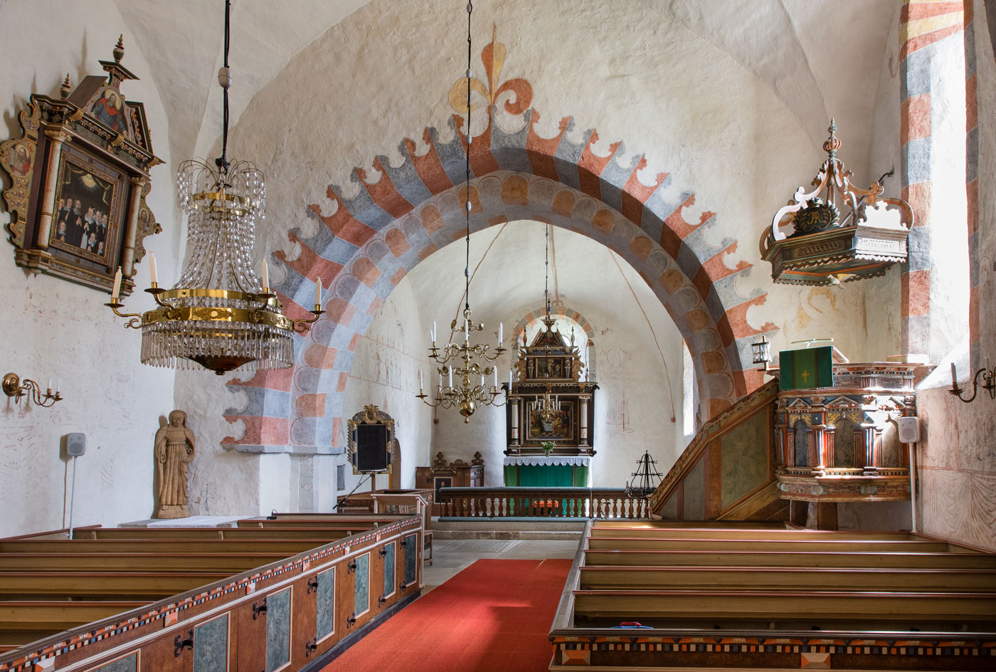 Interiör mot öster - Bäls kyrka