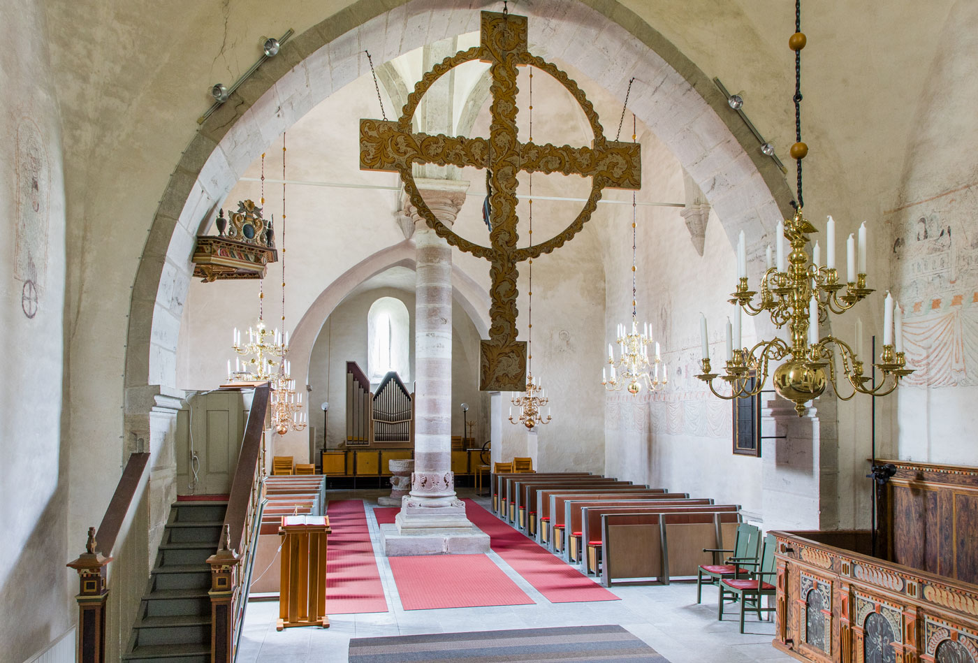 Interiör mot väster - Etelhems kyrka