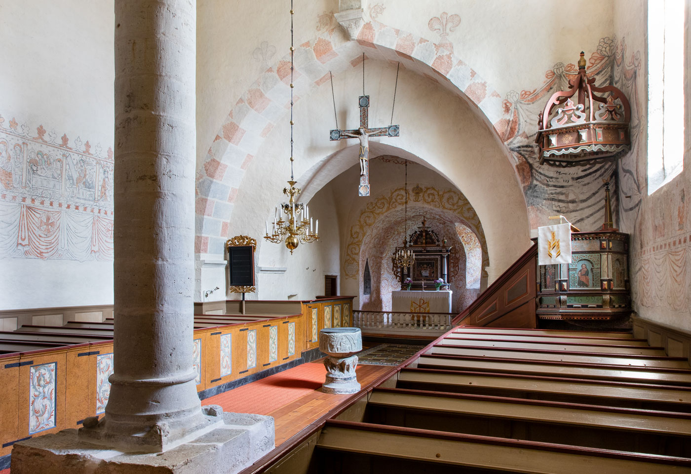 Interiör mot öster - Gerums kyrka