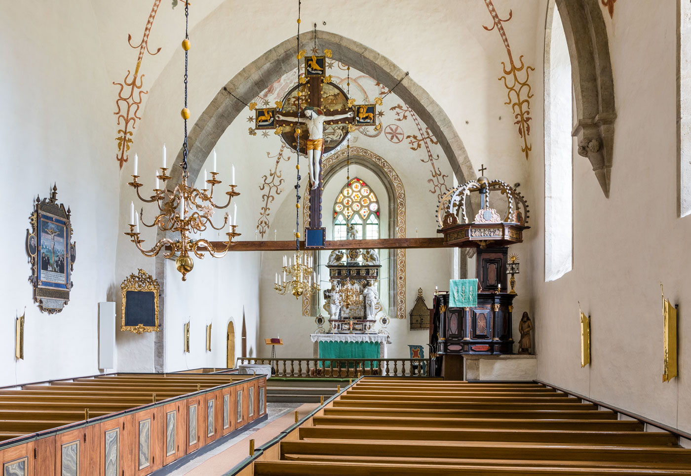 Interiör mot öster - Klinte kyrka