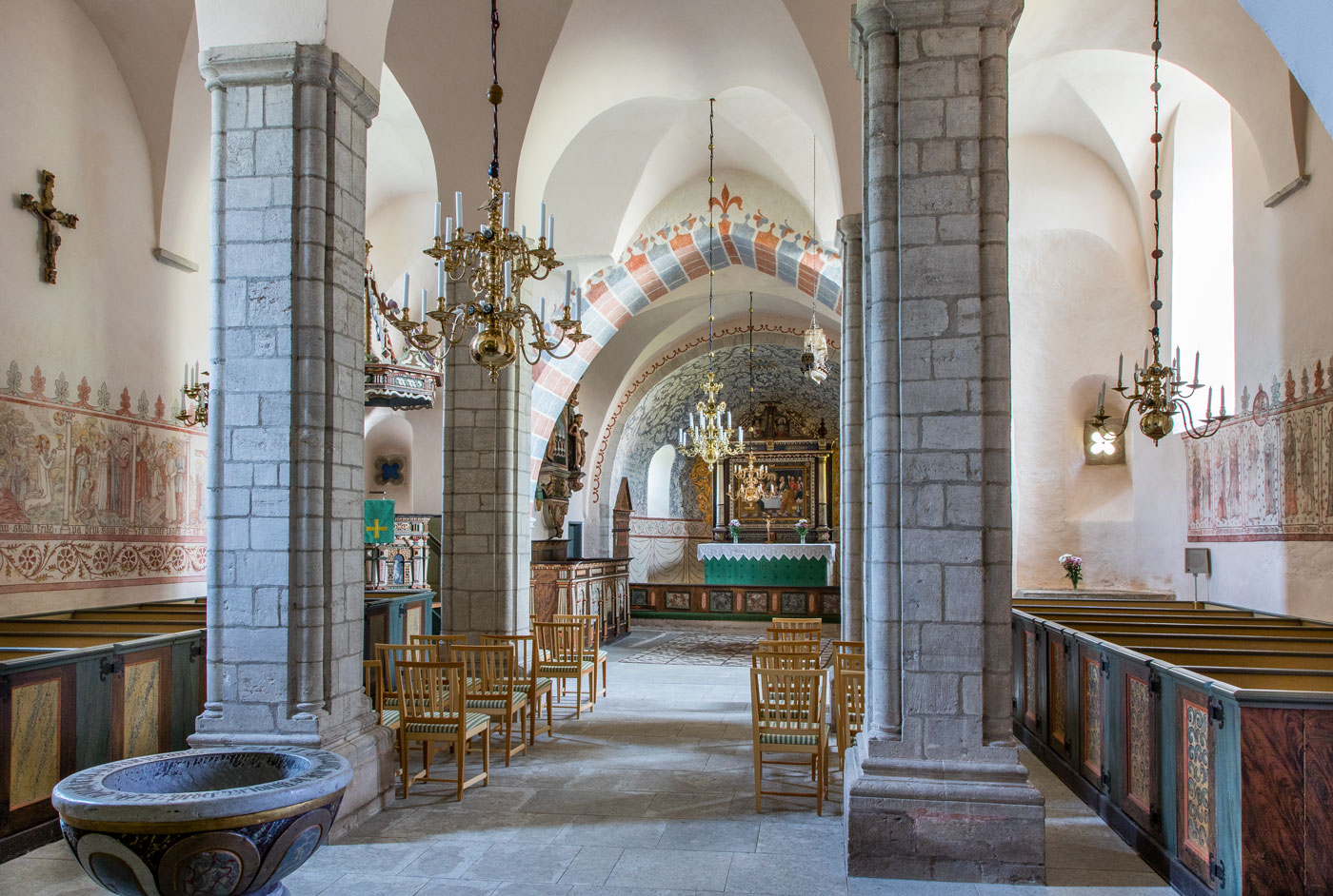 Interiör mot öster - Levide kyrka