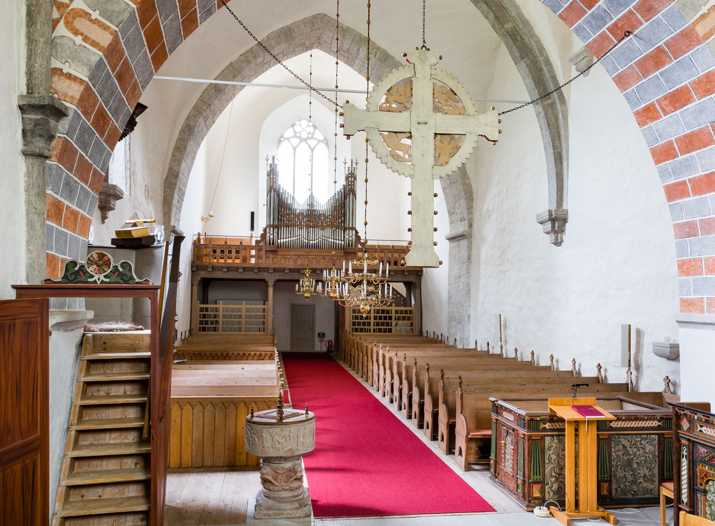 Interiör mot öster - Lokrume kyrka