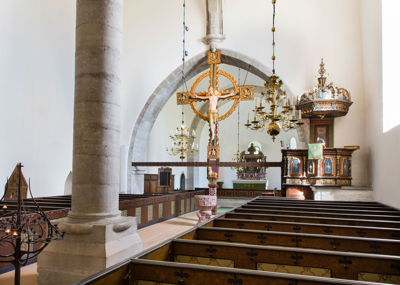 Interiör mot öster - Stånga kyrka