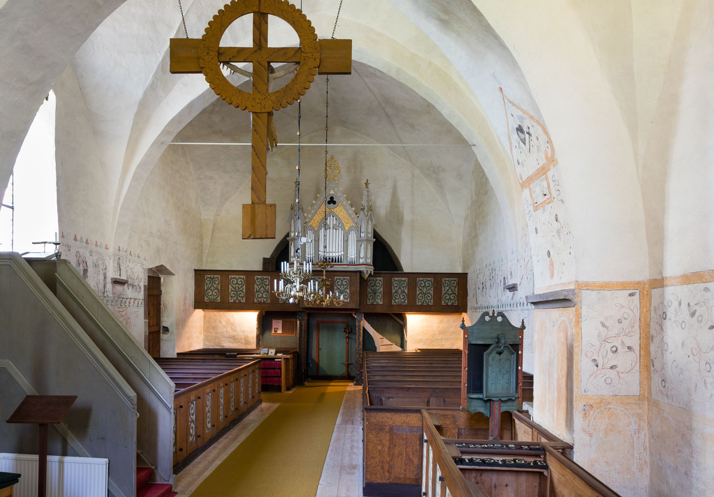 Interiör mot väster - Sundre kyrka