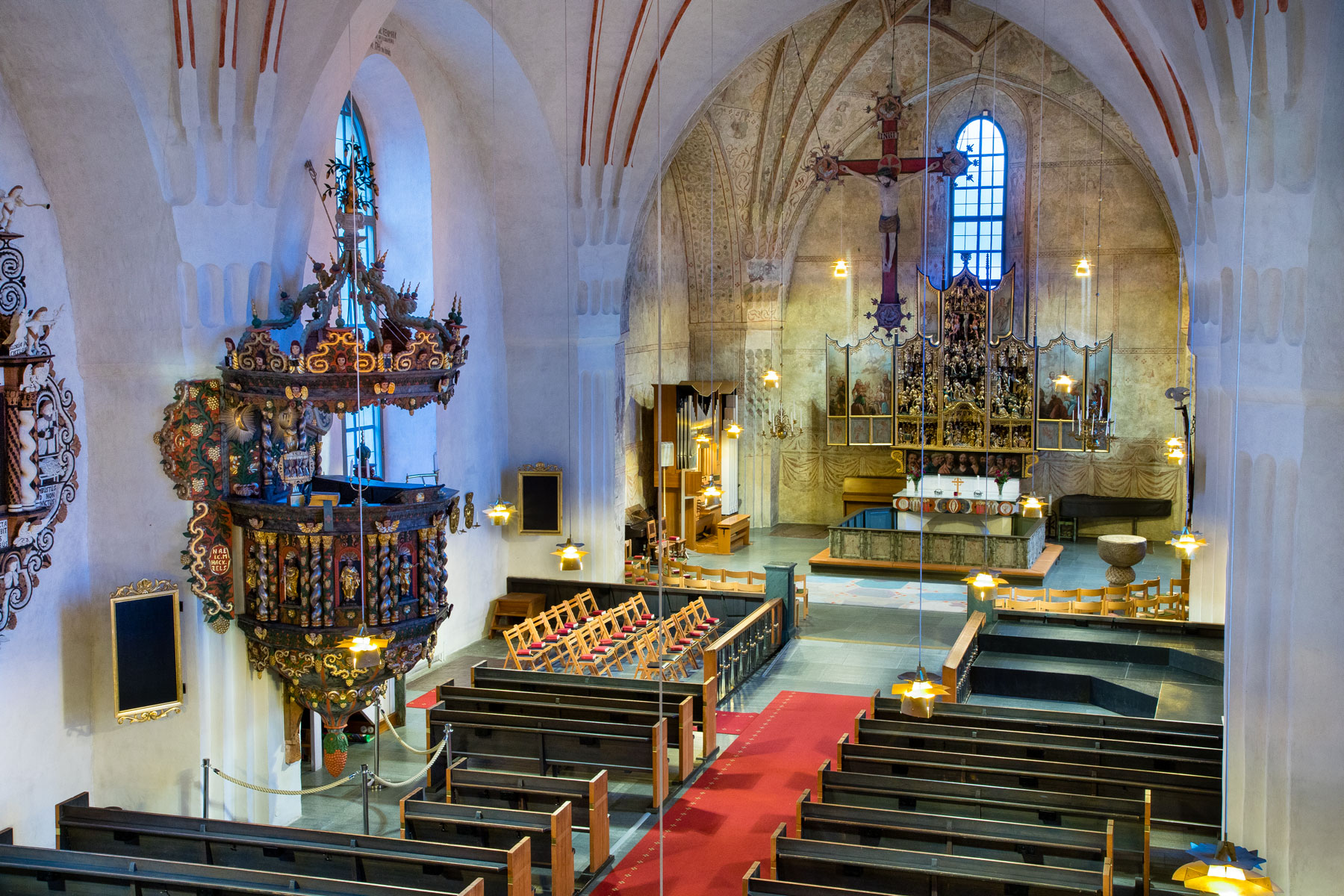 Interiör mot öster - Nederluleå kyrka