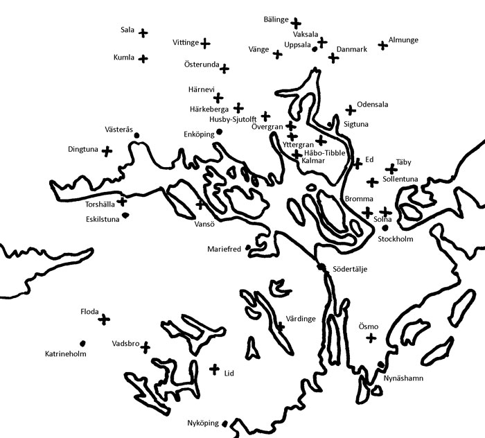 Kyrkor i mälardalen dekorerade av Albertus Pictor