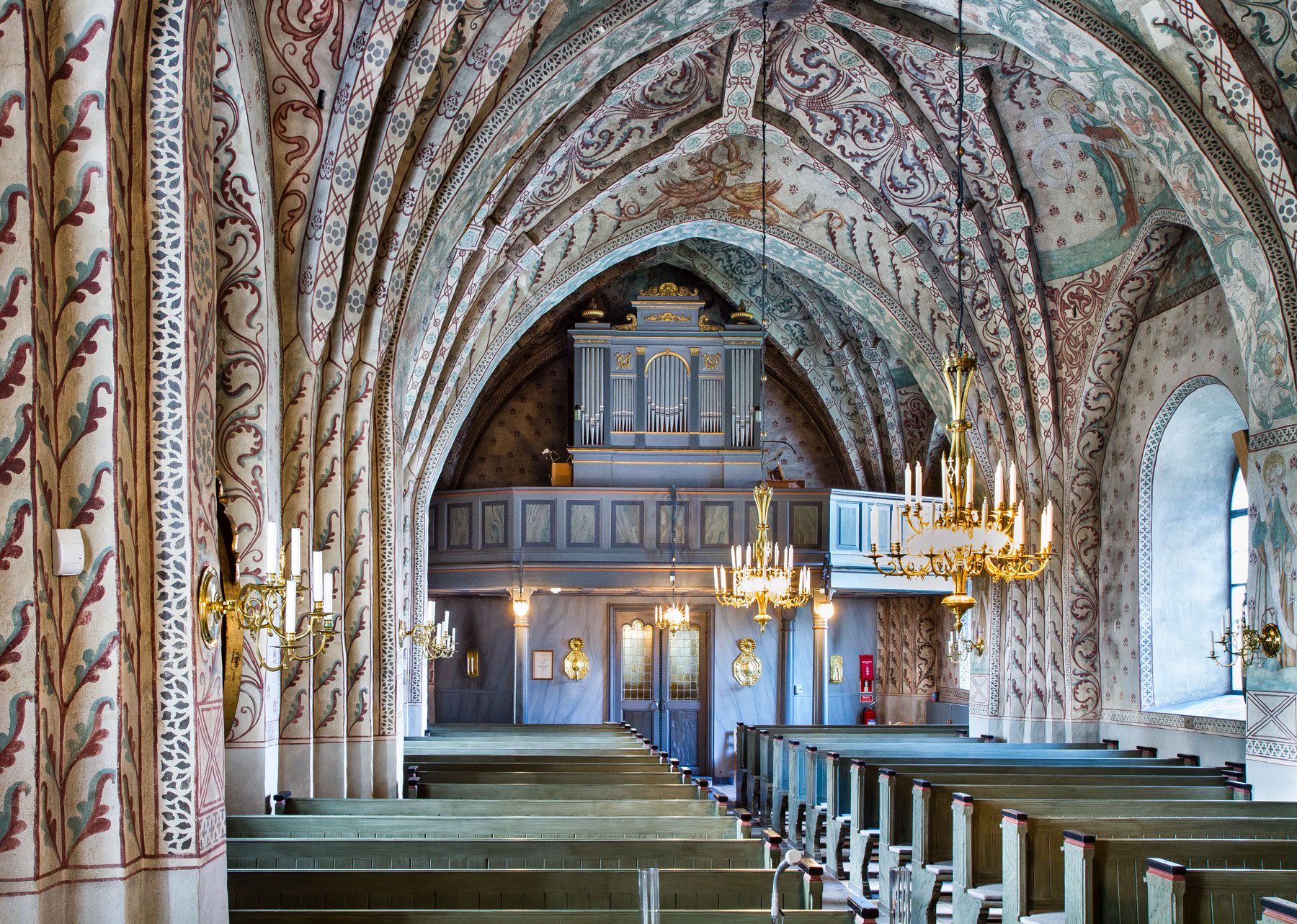 Interiör mot väster - Vansö kyrka